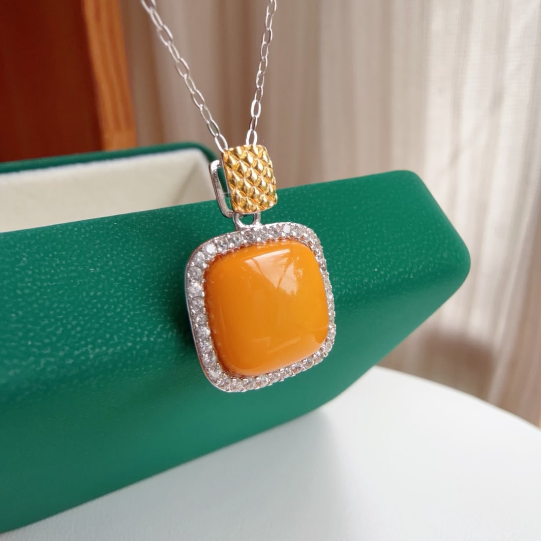 Natural Amber Pendant - 6