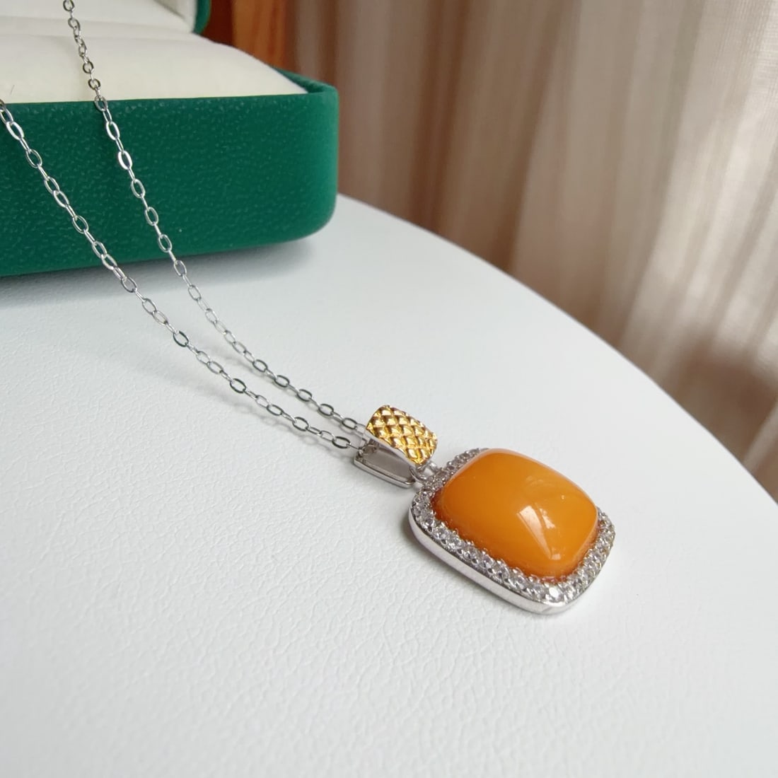 Natural Amber Pendant - 7