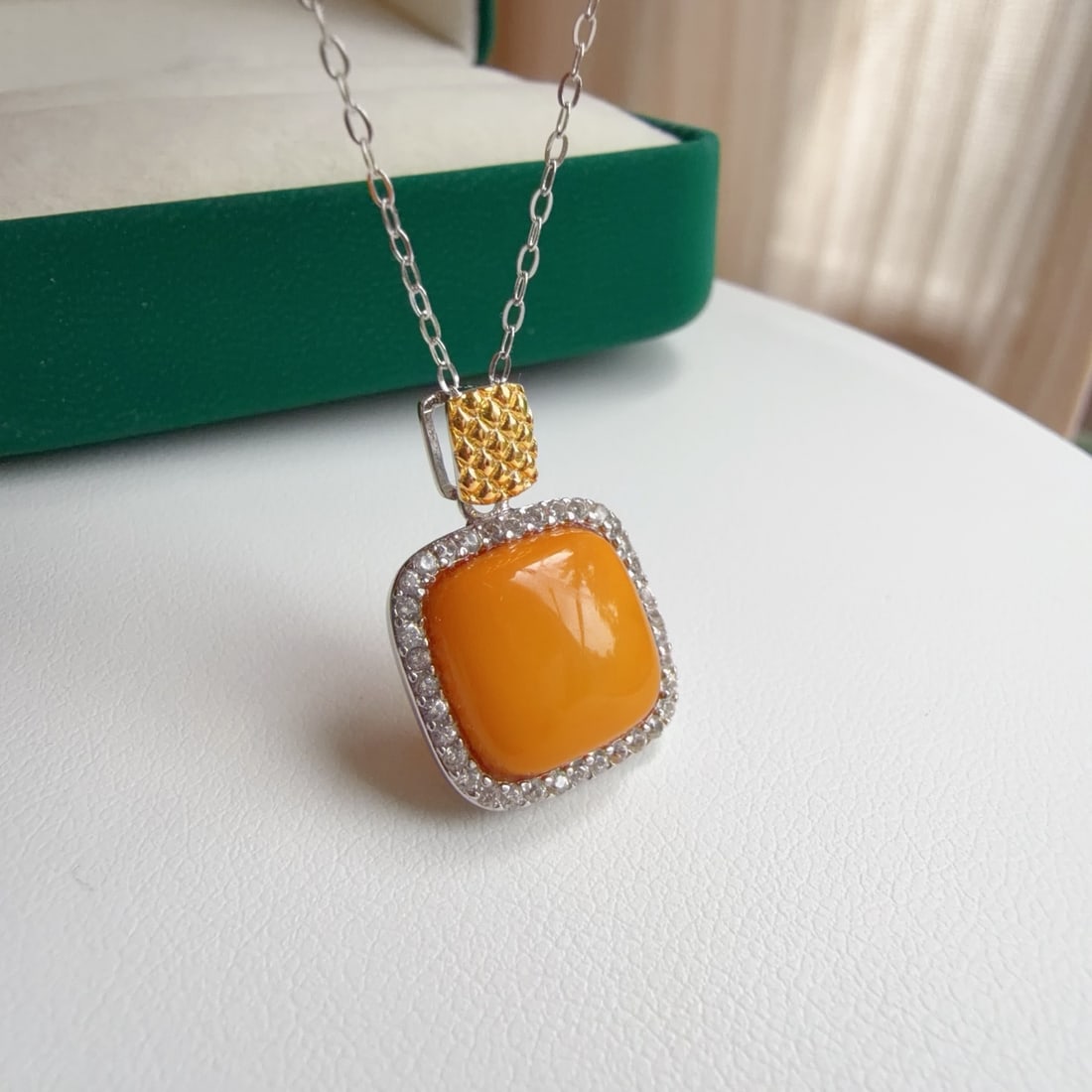 Natural Amber Pendant - 8