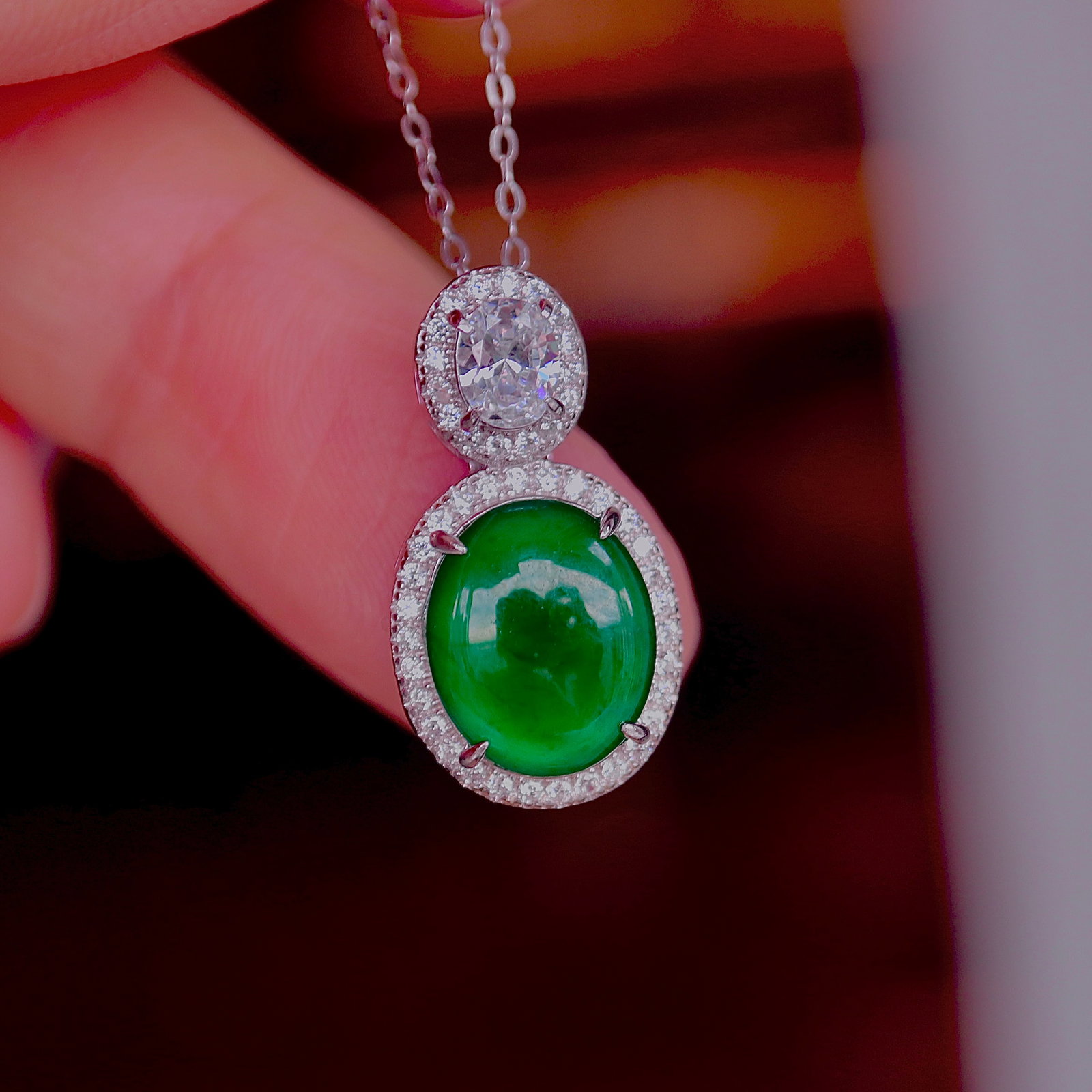 Natural jade pendant - 8