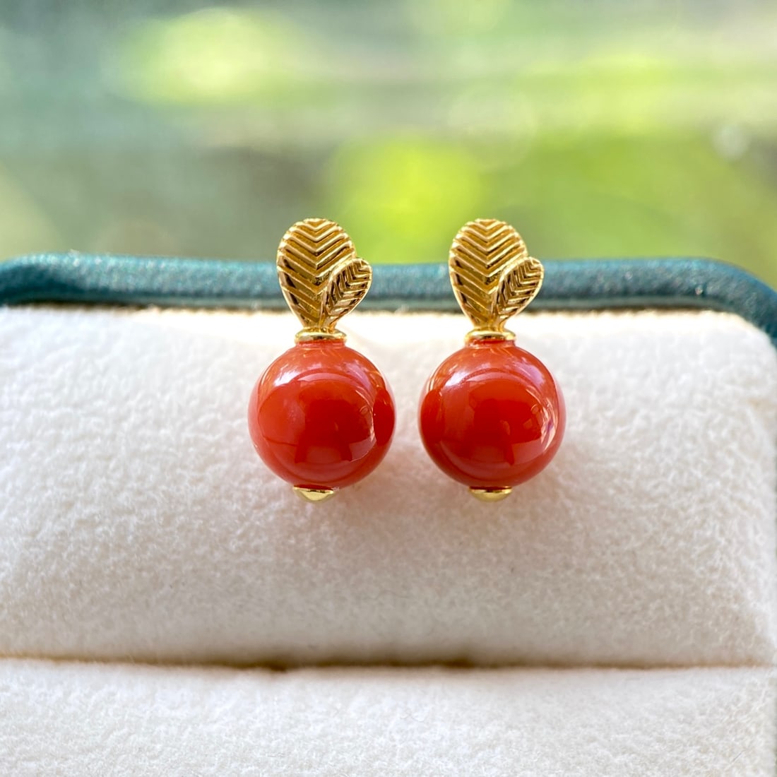 Natural South Red Earrings - 3
