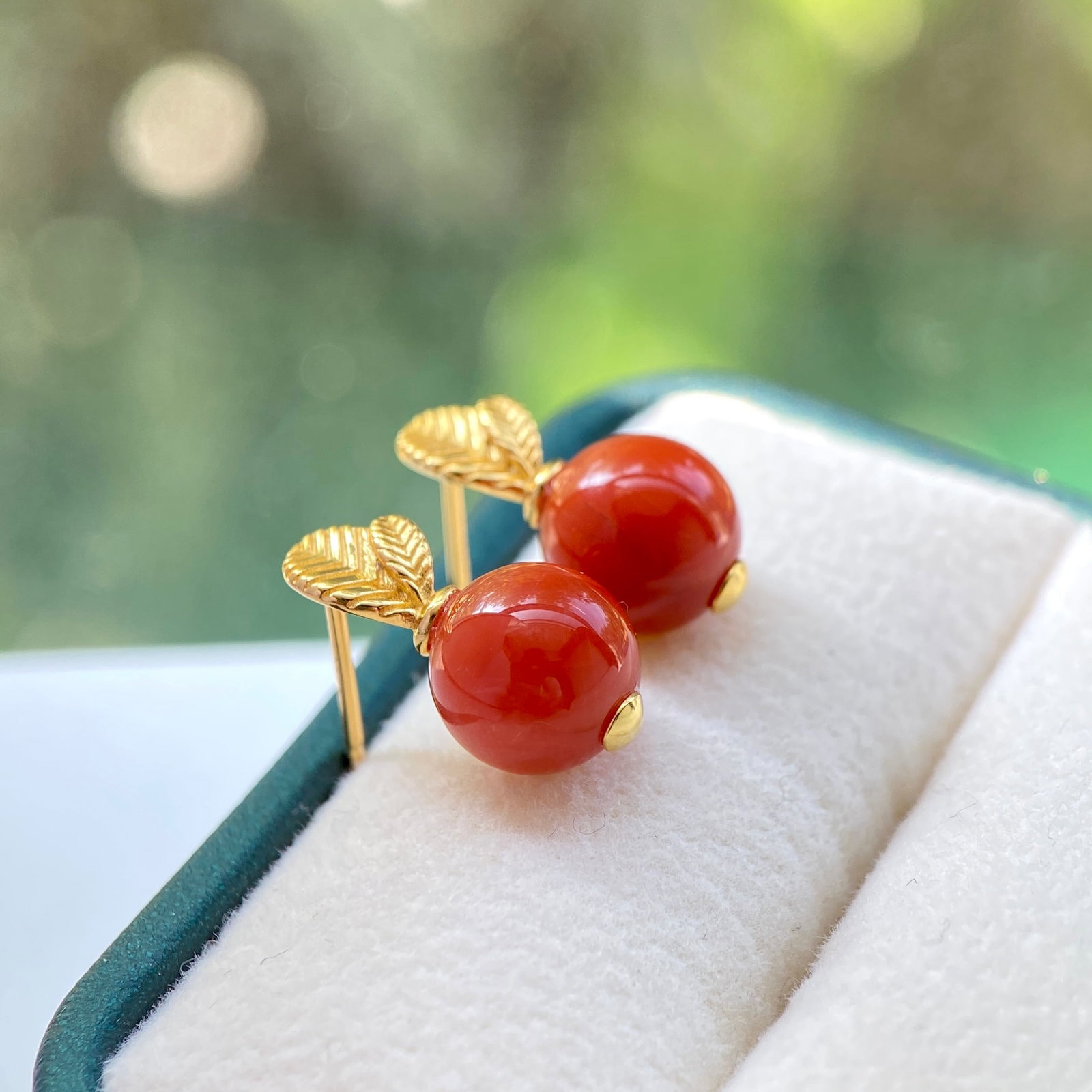 Natural South Red Earrings - 4