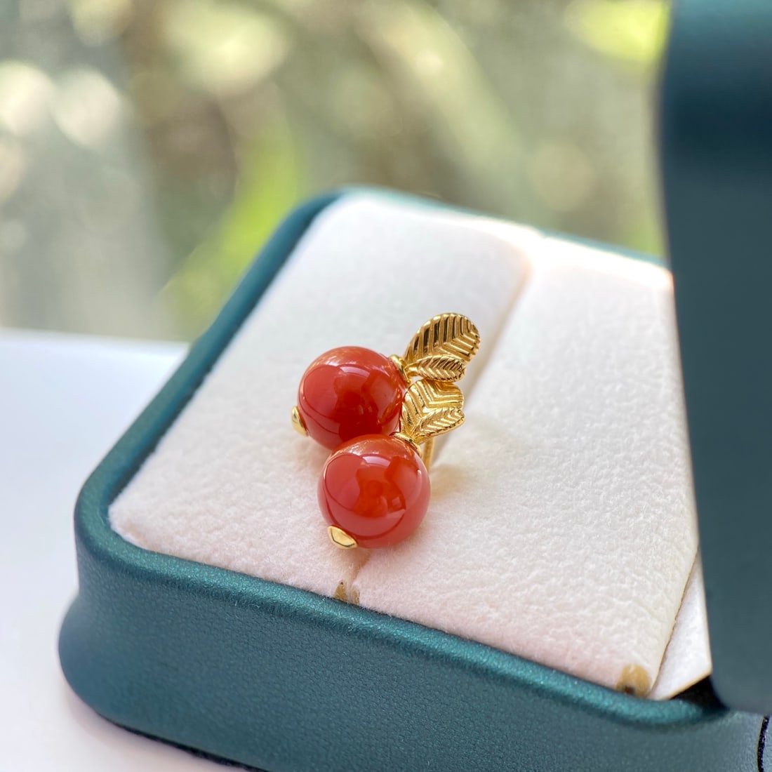 Natural South Red Earrings - 5