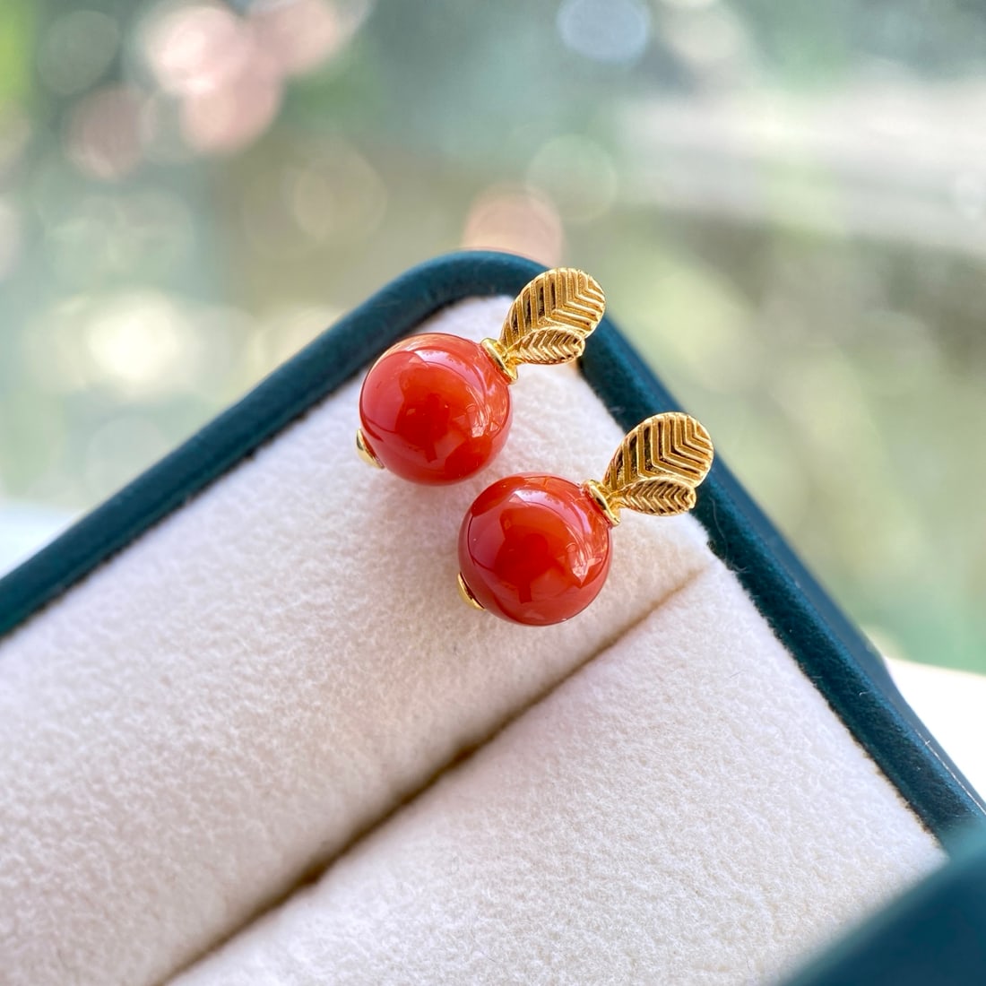 Natural South Red Earrings - 6