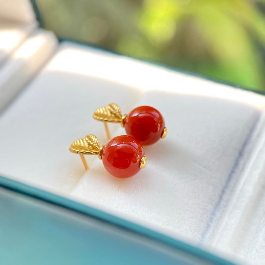 Natural South Red Earrings - 8