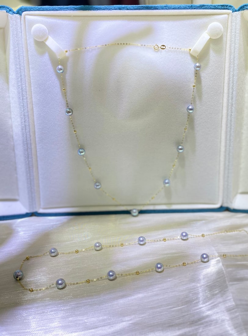 18K Gold Natural Doma Pearl Necklace - 2