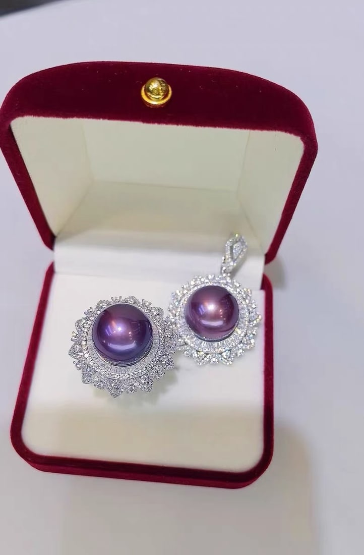 925 Silver Purple Gemstone Set - 2