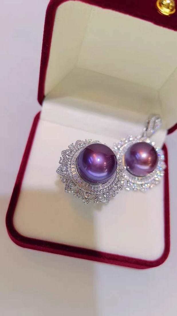 925 Silver Purple Gemstone Set - 3