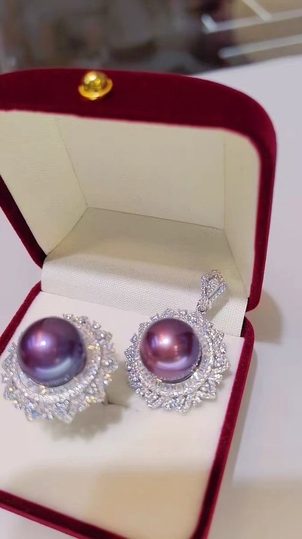 925 Silver Purple Gemstone Set - 7
