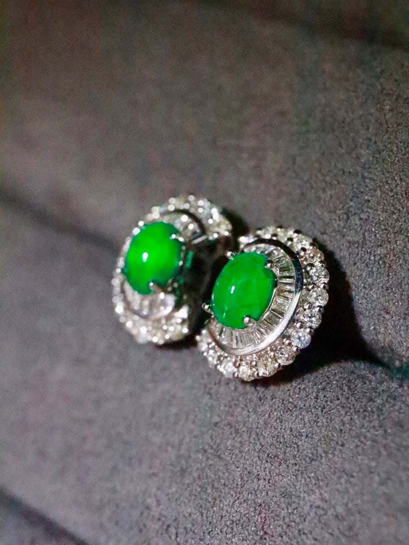 18K Gold Emerald Earrings - 4