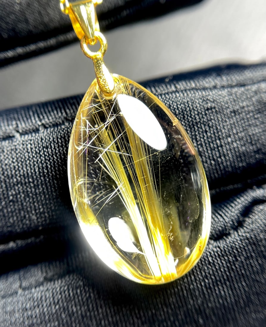 Natural Rutilated Quartz Pendant - 2