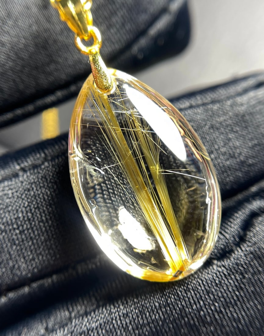 Natural Rutilated Quartz Pendant - 4