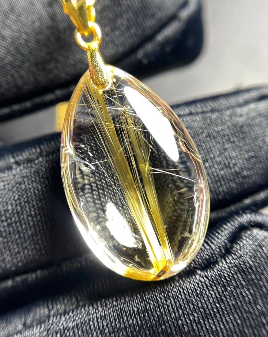 Natural Rutilated Quartz Pendant - 5