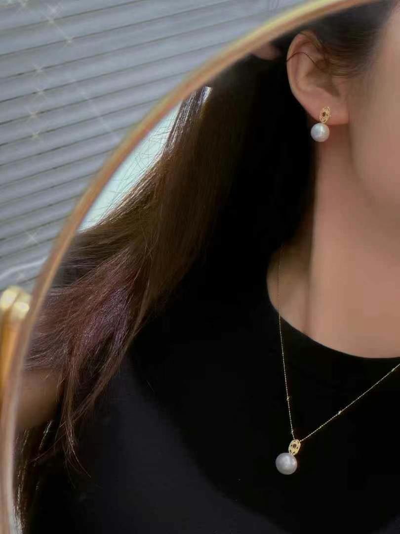 18K Gold Natural Ruby Earrings - 4