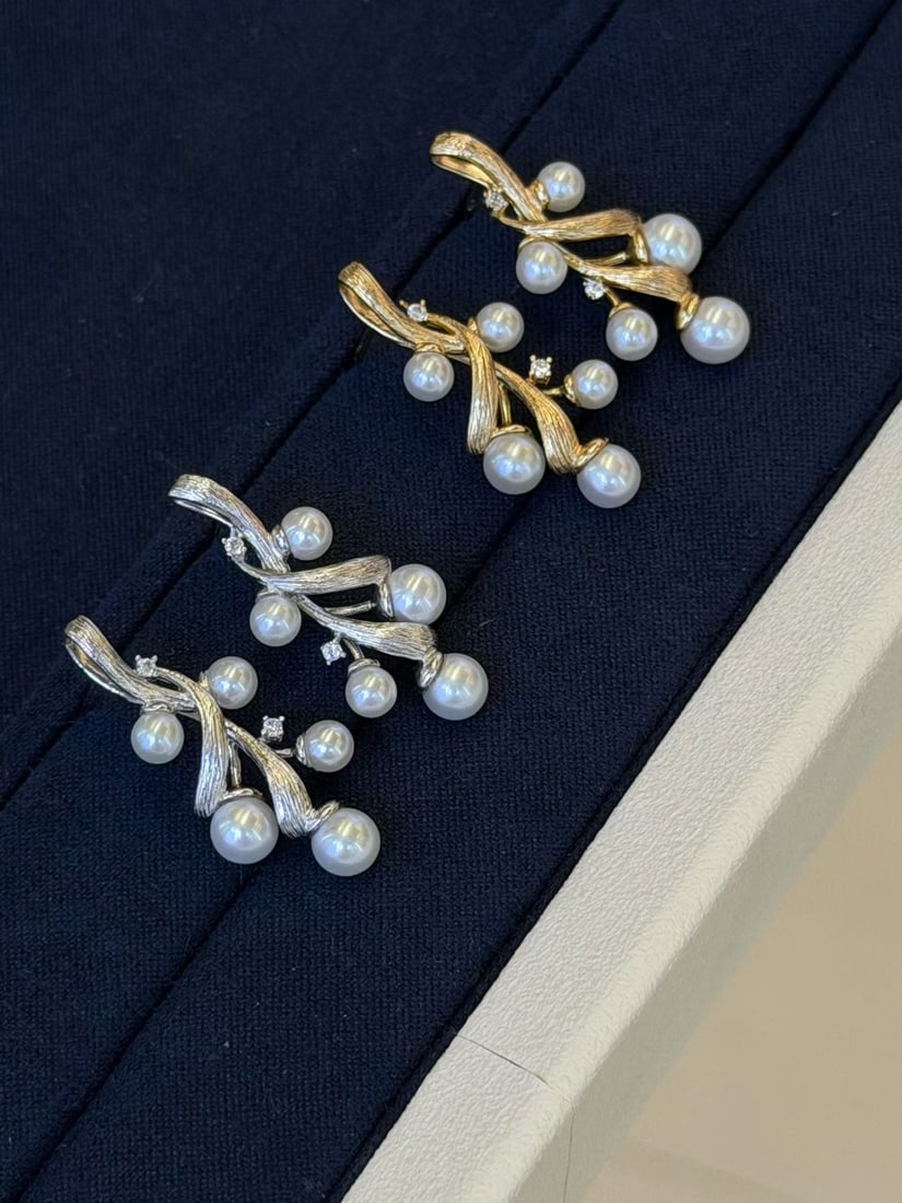 S925 Silver Freshwater Pearl Earrings - 5