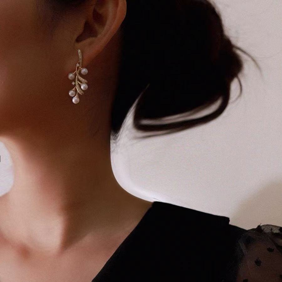 S925 Silver Freshwater Pearl Earrings - 6