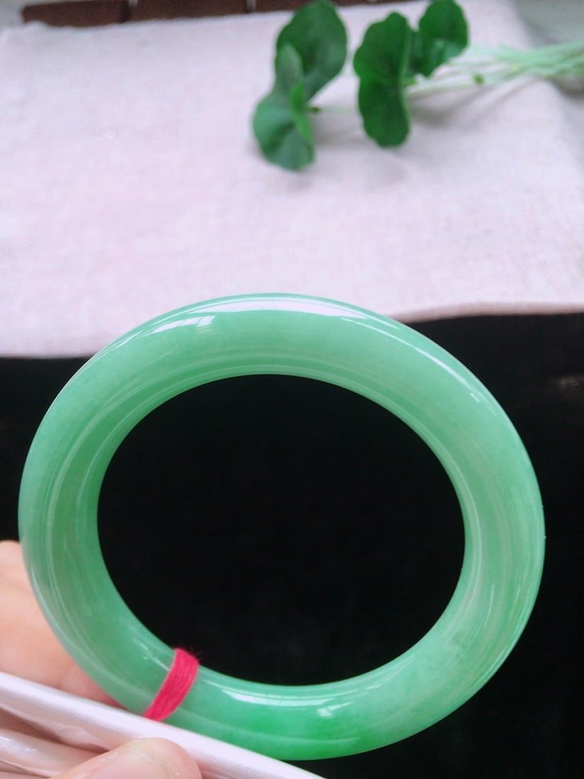 Icy Green Jadeite Bangle - 3