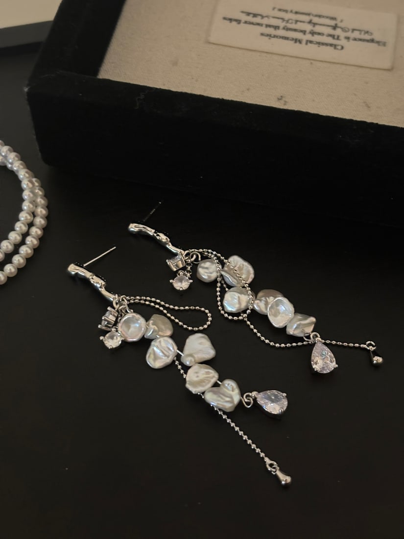 Natural Pearl Earrings - 2