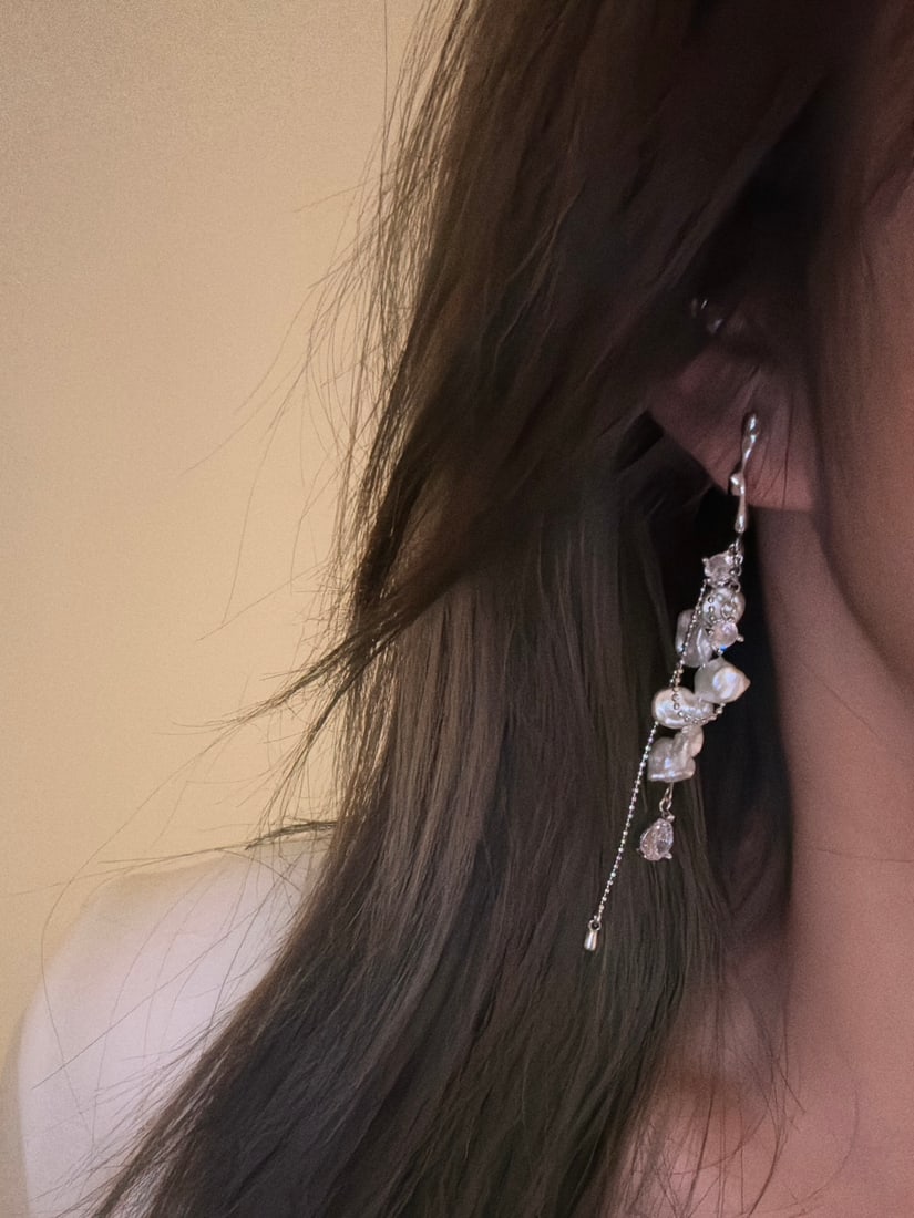 Natural Pearl Earrings - 6
