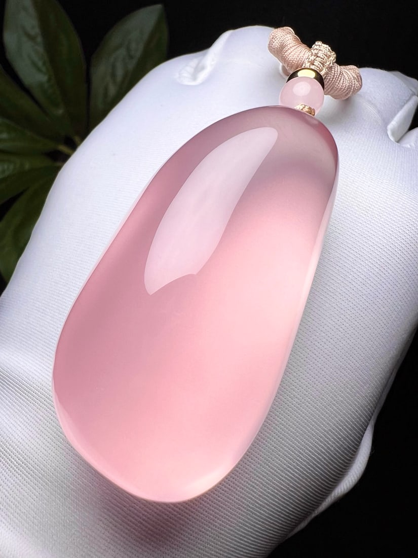 Natural Rose Quartz Pendant - 7