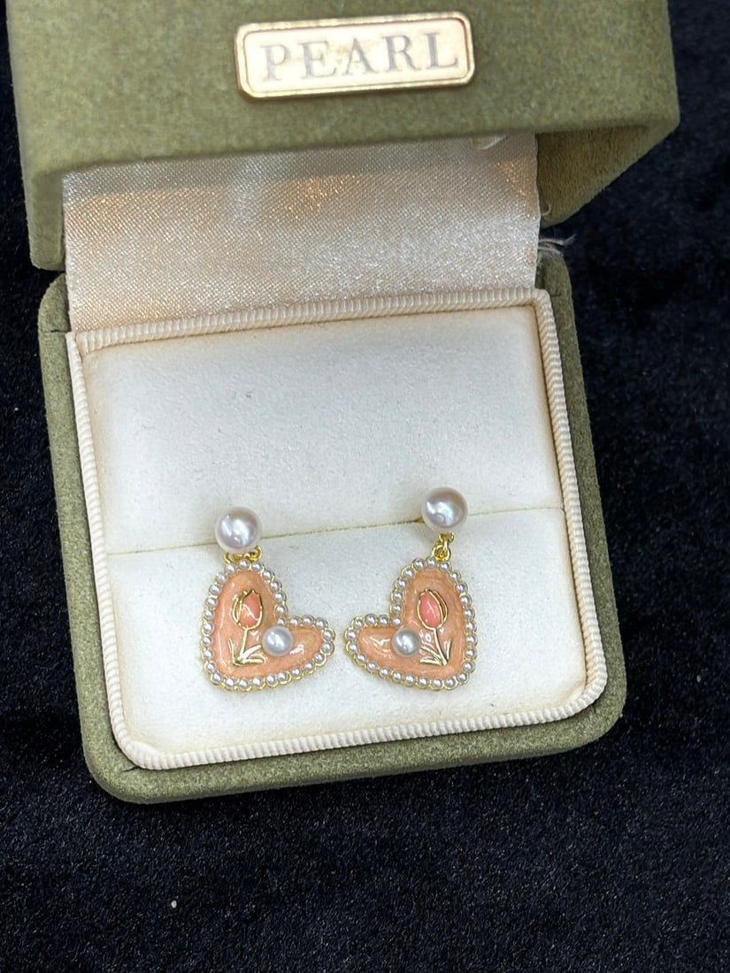 Pearl Pendant Earrings - 3