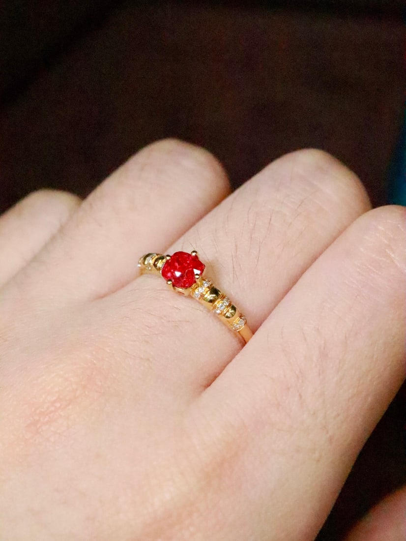 18K Gold Spinel Ring - 6