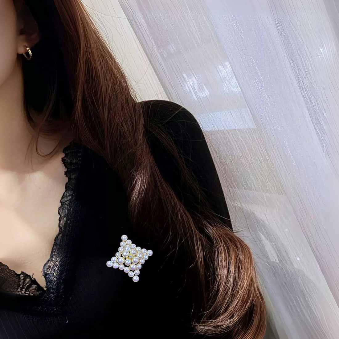 High-end Natural Pearl Brooch - 6
