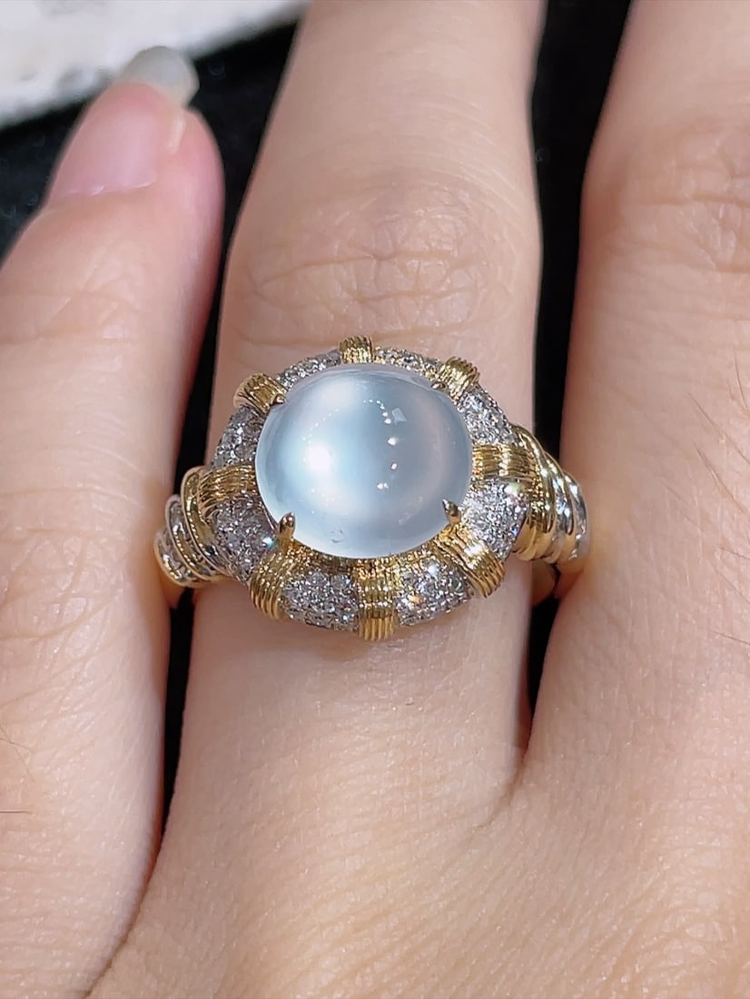 18K Gold High-Ice Glass Jadeite Ring (1 of 5)