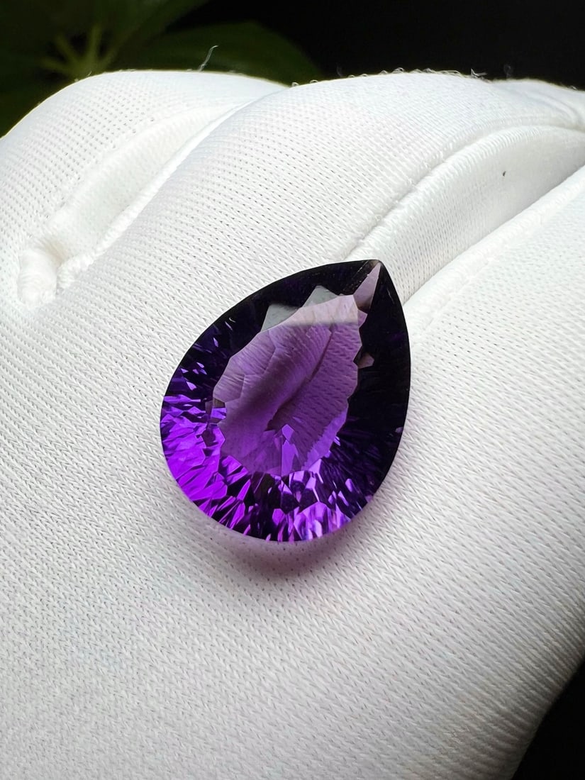 Natural Faceted Amethyst Pendant - 2