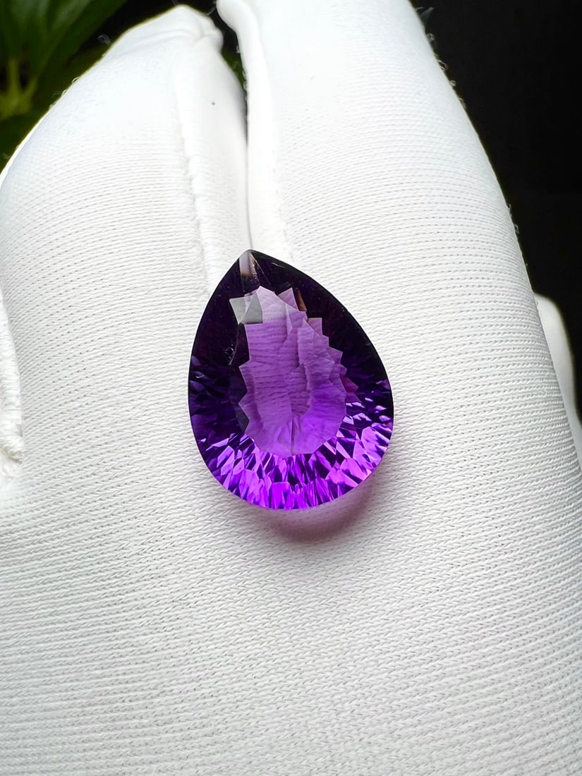 Natural Faceted Amethyst Pendant - 4