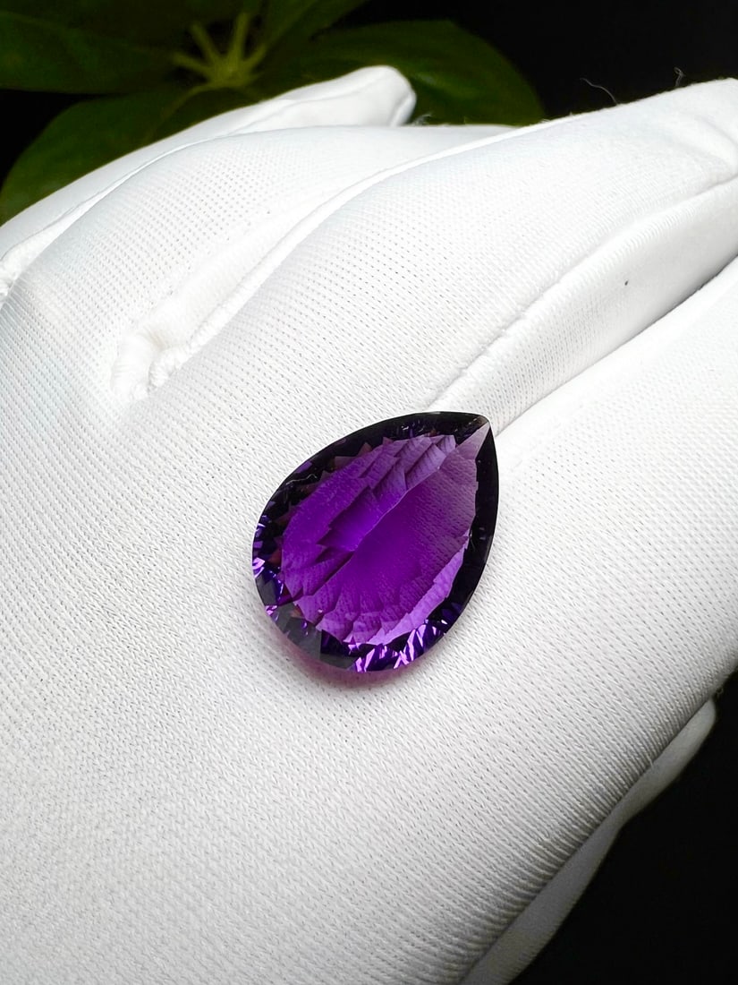 Natural Faceted Amethyst Pendant - 7