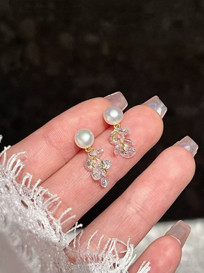 Natural Freshwater Pearl Earrings - 2