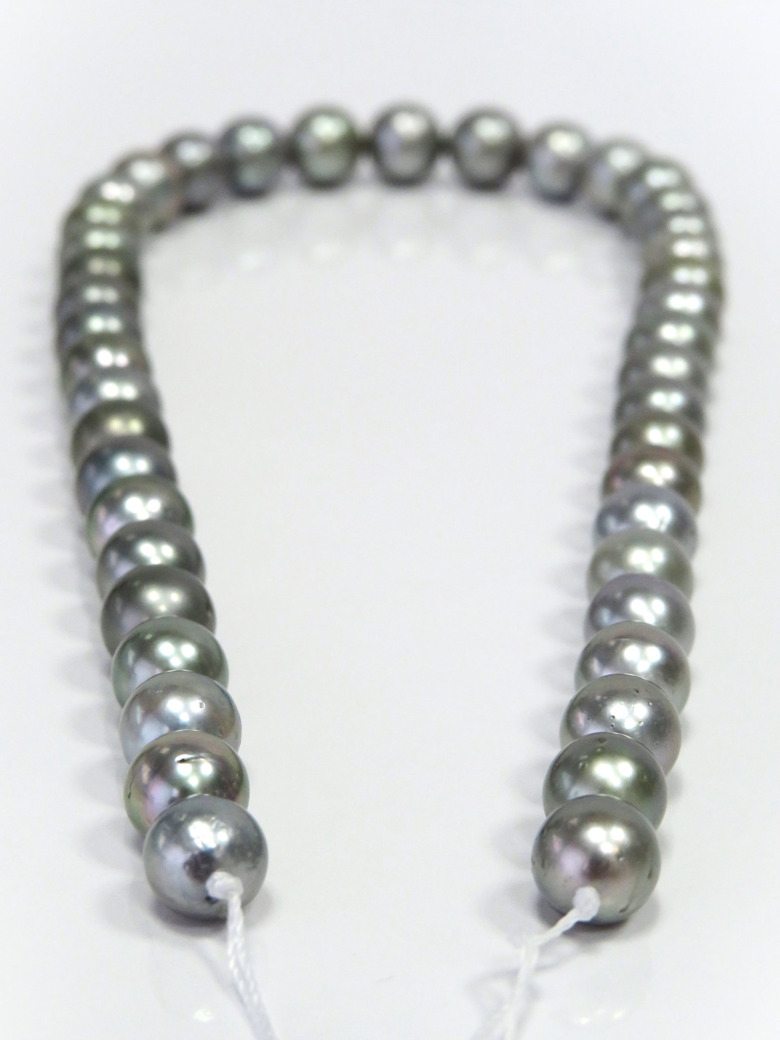 15-17mm Tahitian Circled Button/Baroque Pearl Necklace with 14k Clasp - 3