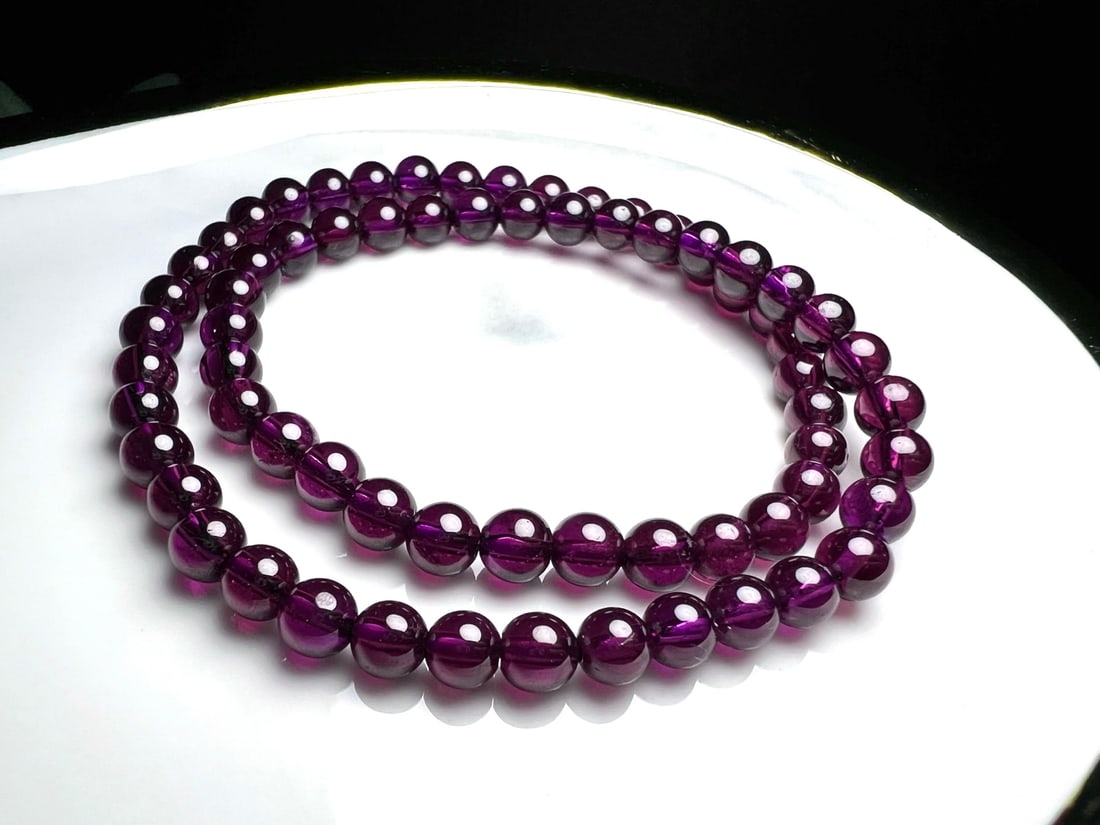 Natural Purple Garnet Bracelet - 4