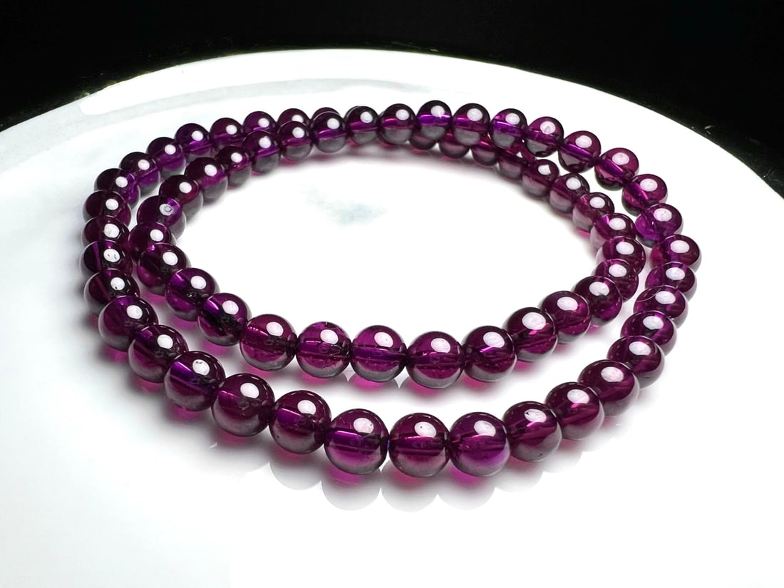 Natural Purple Garnet Bracelet - 5