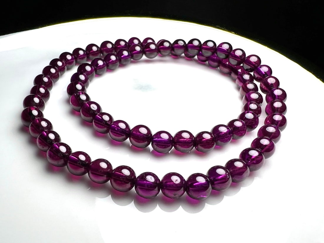 Natural Purple Garnet Bracelet - 7