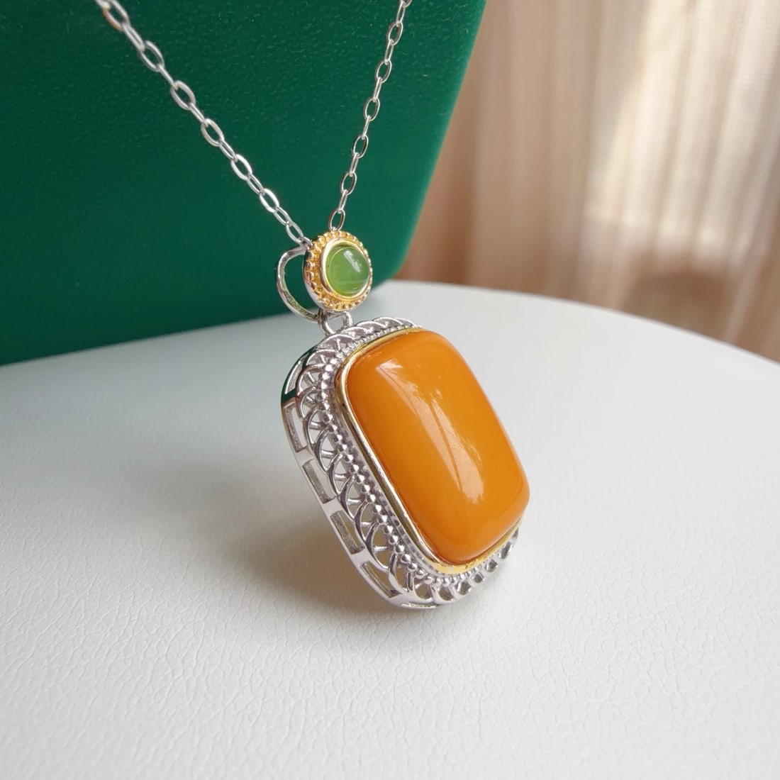 Natural Amber Pendant - 3