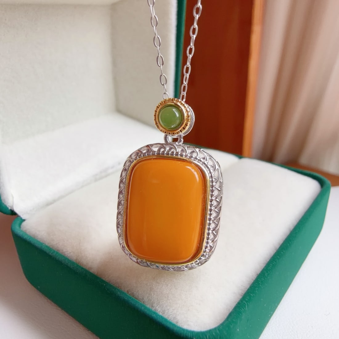 Natural Amber Pendant - 6