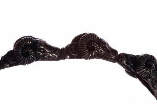Sterling Silver Multiple Ram Head Coil Bracelet w/ Antique Finish Alberto Juan (1 of 6)