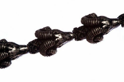Sterling Silver Multiple Ram Head Coil Bracelet w/ Antique Finish Alberto Juan - 5