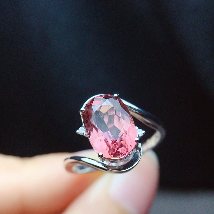 14K GOLD 3.15 CT NATURAL TOURMALINE and DIAMOND RING (1 of 6)