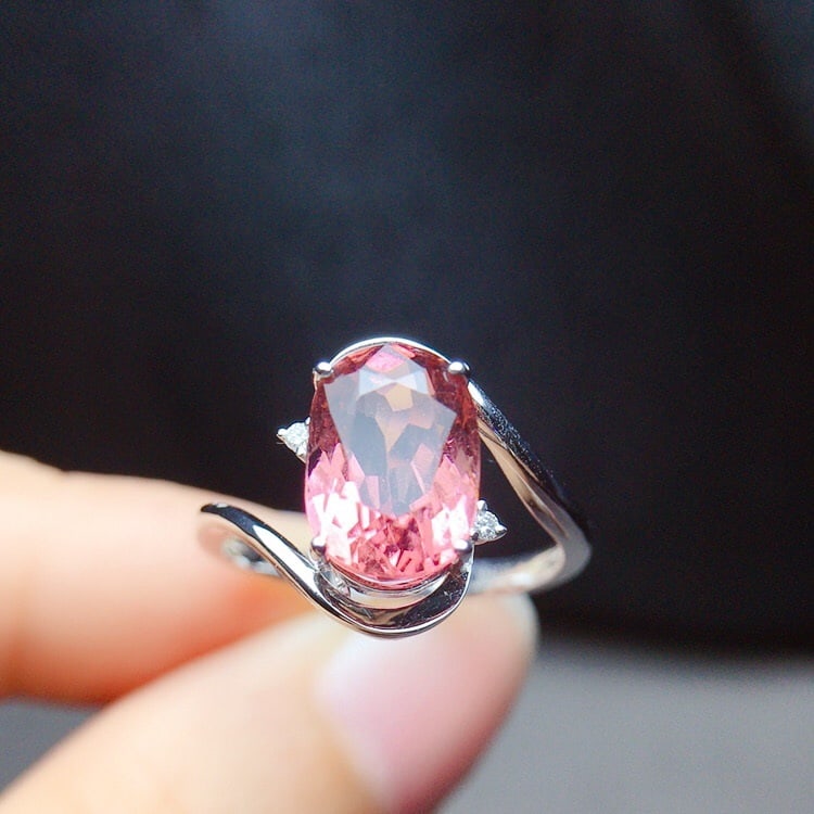 14K GOLD 3.15 CT NATURAL TOURMALINE and DIAMOND RING - 2