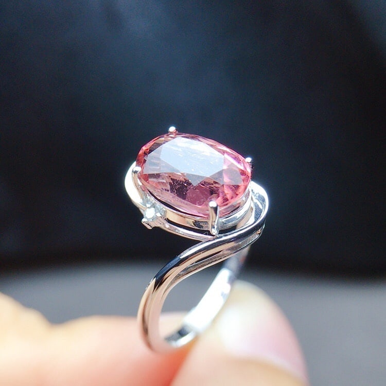 14K GOLD 3.15 CT NATURAL TOURMALINE and DIAMOND RING - 4