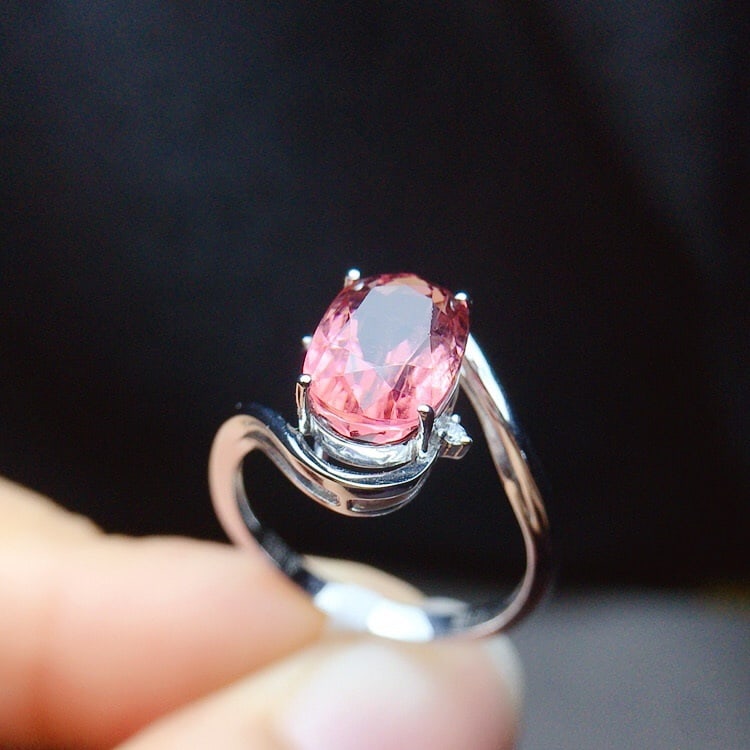 14K GOLD 3.15 CT NATURAL TOURMALINE and DIAMOND RING - 5