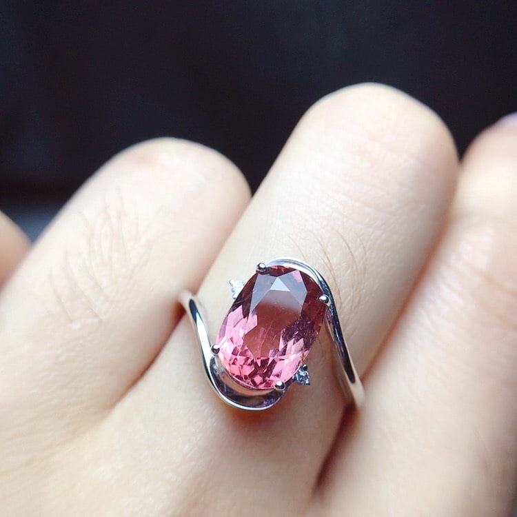14K GOLD 3.15 CT NATURAL TOURMALINE and DIAMOND RING - 6