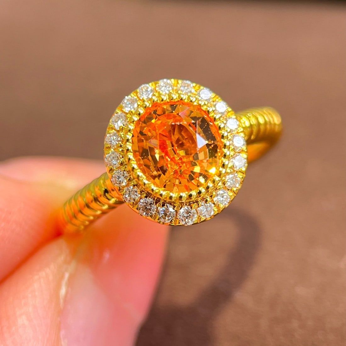 14K GOLD 1.77 CTW NATURAL PARTSCHINITE and DIAMOND RING - 3