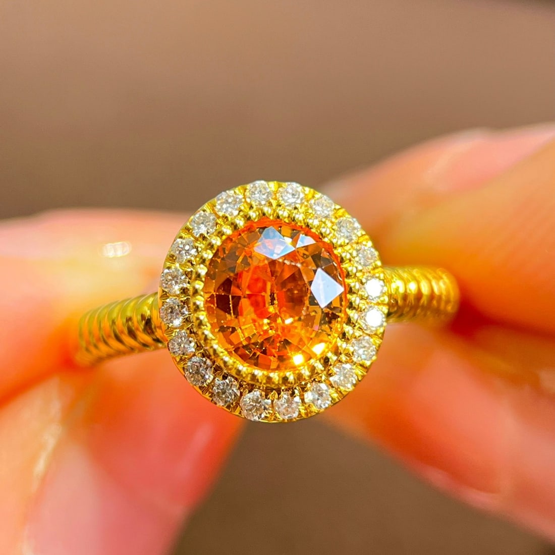 14K GOLD 1.77 CTW NATURAL PARTSCHINITE and DIAMOND RING - 5
