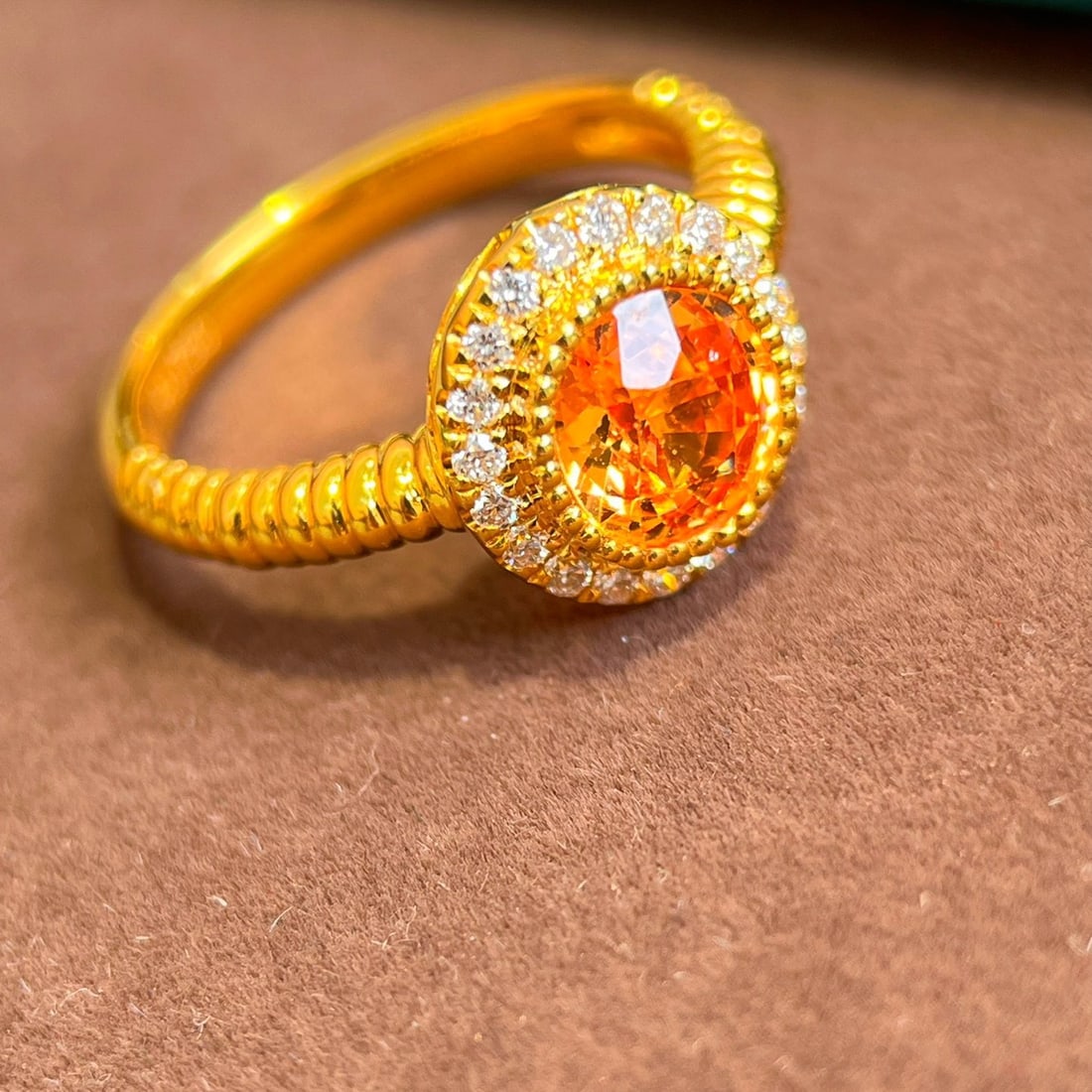 14K GOLD 1.77 CTW NATURAL PARTSCHINITE and DIAMOND RING - 6