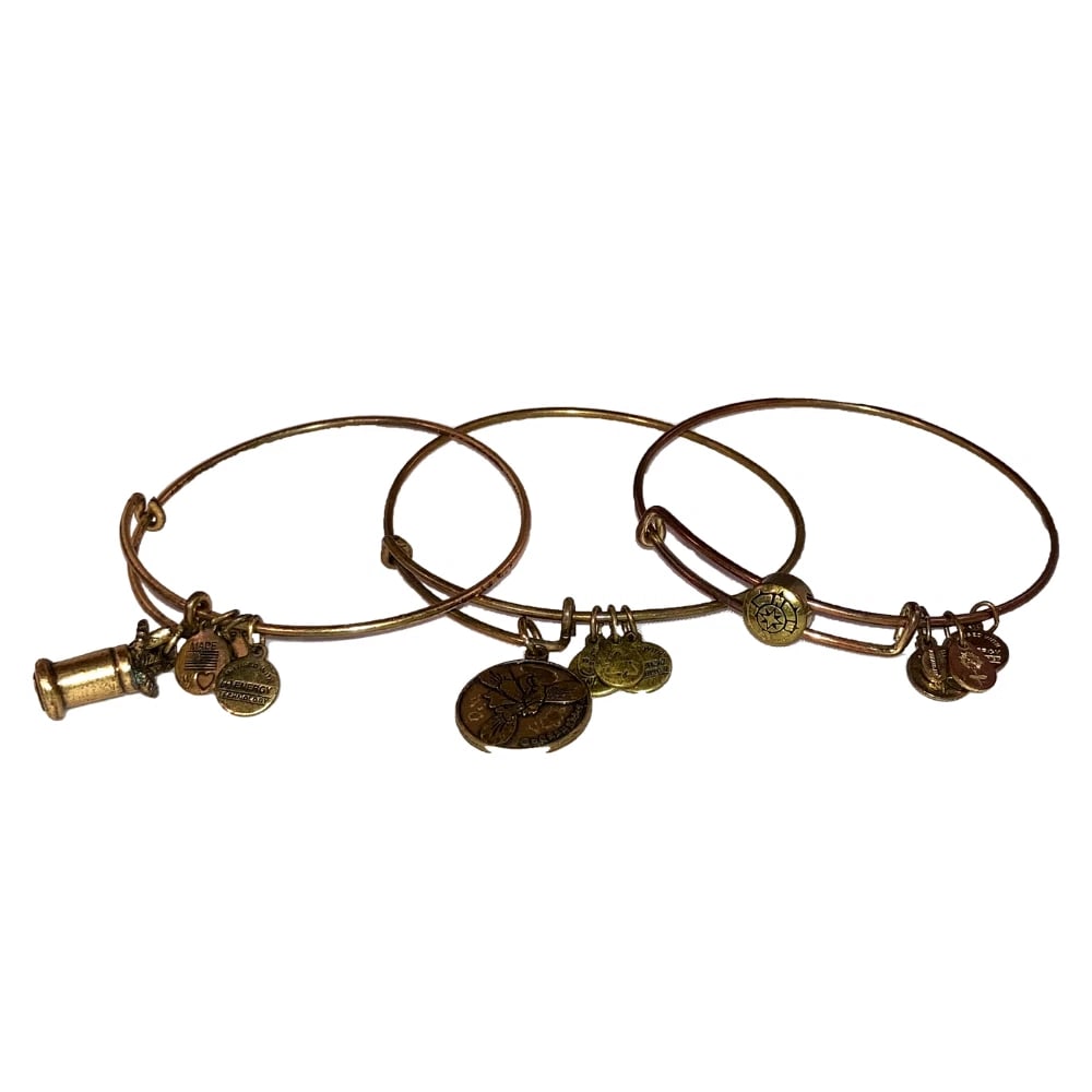 Alex and Ani Goddaughter Flower Compass and Charms Bracelets - 6