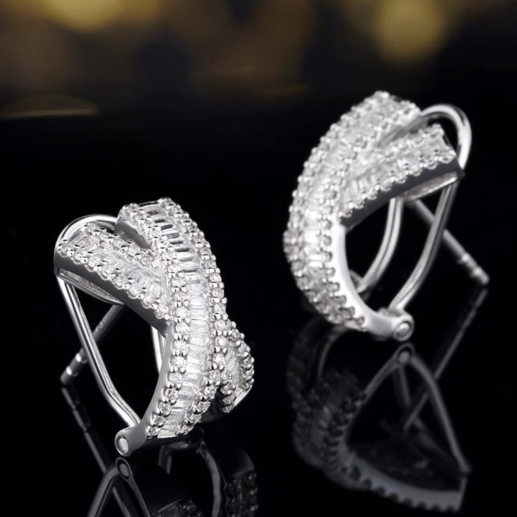 14K GOLD 0.60 CT NATURAL H DIAMOND EARRINGS - 5